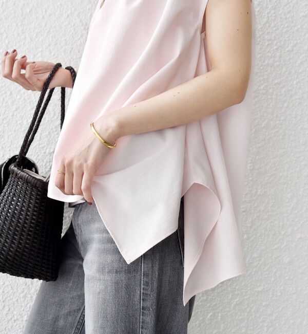 SHIPS for women「〈UVカット/吸水速乾/接触冷感/防シワ〉ハンカチーフ ヘムライン バック フレア ブラウス」|シャツ・ブラウス|ピンク