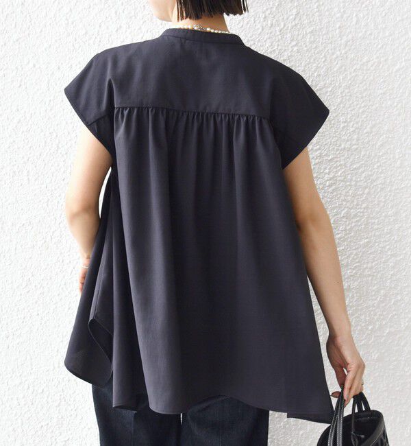 SHIPS for women「〈UVカット/吸水速乾/接触冷感/防シワ〉ハンカチーフ ヘムライン バック フレア ブラウス」|シャツ・ブラウス|