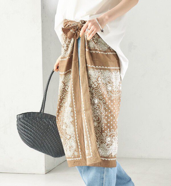 SHIPS for women「ドッキング ペイズリー スカーフ 100&times;100」|バンダナ・スカーフ|