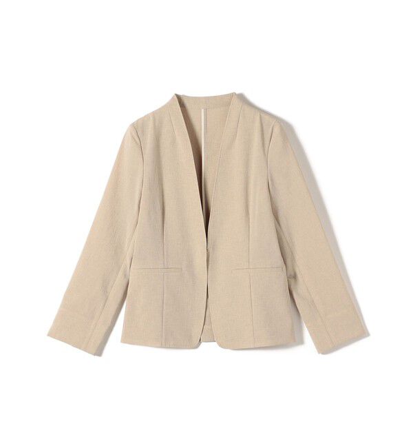 SHIPS for women「〈洗濯機可能/接触冷感/吸水速乾〉FUNCTION カラーレス ジャケット（セットアップ対応可）」|ノーカラージャケット|