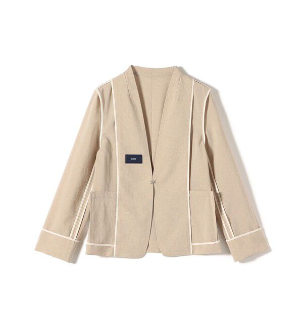 SHIPS for women「〈洗濯機可能/接触冷感/吸水速乾〉FUNCTION カラーレス ジャケット（セットアップ対応可）」|ノーカラージャケット|