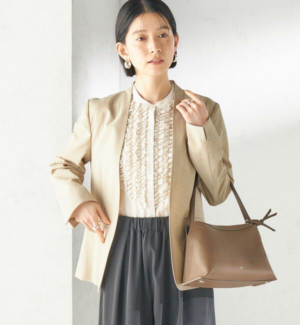 SHIPS for women「〈洗濯機可能/接触冷感/吸水速乾〉FUNCTION カラーレス ジャケット（セットアップ対応可）」|ノーカラージャケット|