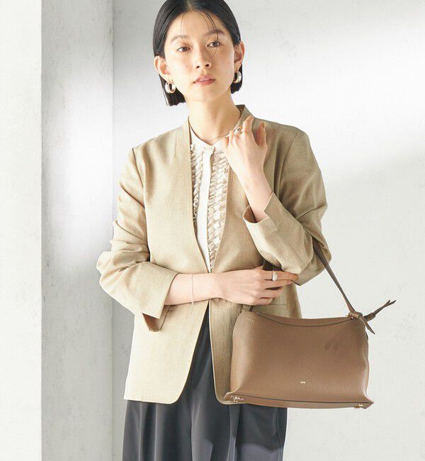SHIPS for women「〈洗濯機可能/接触冷感/吸水速乾〉FUNCTION カラーレス ジャケット（セットアップ対応可）」|ノーカラージャケット|