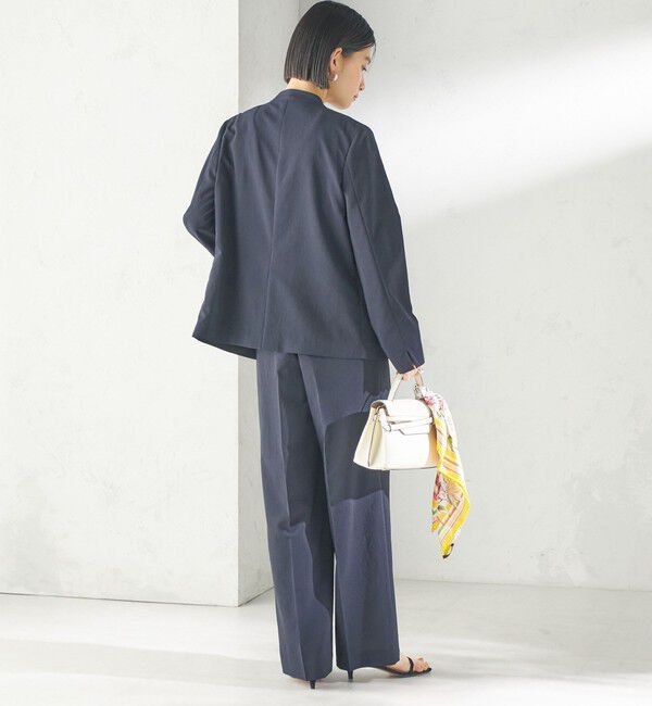 SHIPS for women「〈洗濯機可能/接触冷感/吸水速乾〉FUNCTION カラーレス ジャケット（セットアップ対応可）」|ノーカラージャケット|