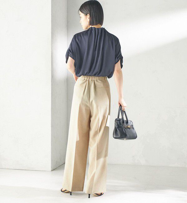 SHIPS for women「〈洗濯機可能/接触冷感/吸水速乾〉FUNCTION セミワイド パンツ（セットアップ対応可）」|スラックス|
