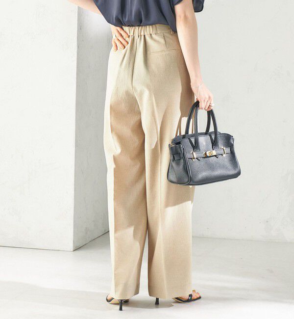 SHIPS for women「〈洗濯機可能/接触冷感/吸水速乾〉FUNCTION セミワイド パンツ（セットアップ対応可）」|スラックス|