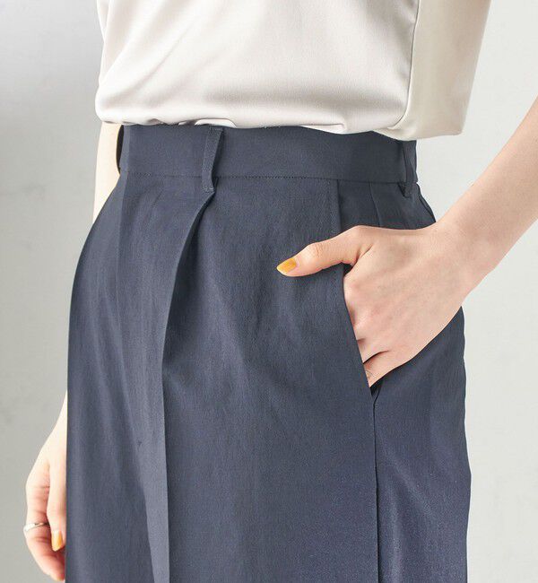 SHIPS for women「〈洗濯機可能/接触冷感/吸水速乾〉FUNCTION セミワイド パンツ（セットアップ対応可）」|スラックス|