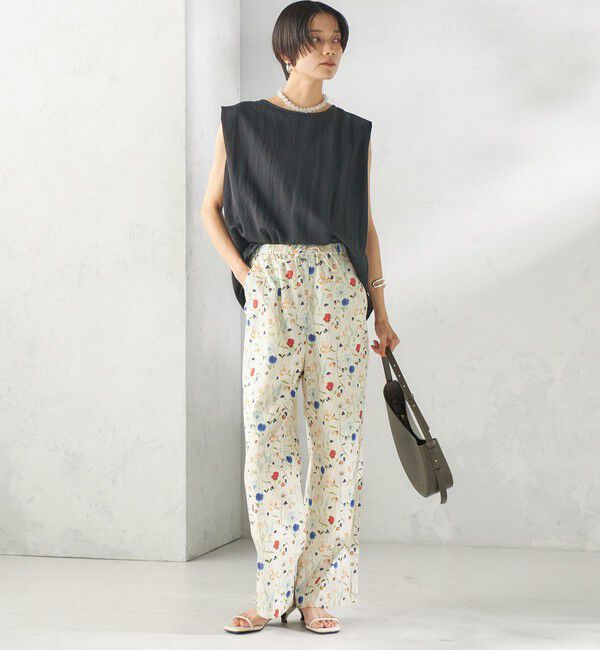 SHIPS for women「【実力派ベーシック】〈手洗い可能〉レーヨン ナイロン 深 ベンツ ノースリーブ プルオーバー」|Tシャツ・カットソー|