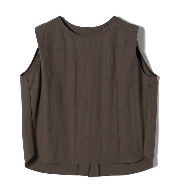 SHIPS for women「【実力派ベーシック】〈手洗い可能〉レーヨン ナイロン 深 ベンツ ノースリーブ プルオーバー」|Tシャツ・カットソー|