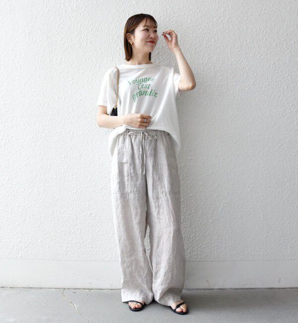 SHIPS any「SHIPS any:〈洗濯機可能〉シアー 裏毛 ロゴ TEE」|Tシャツ・カットソー|