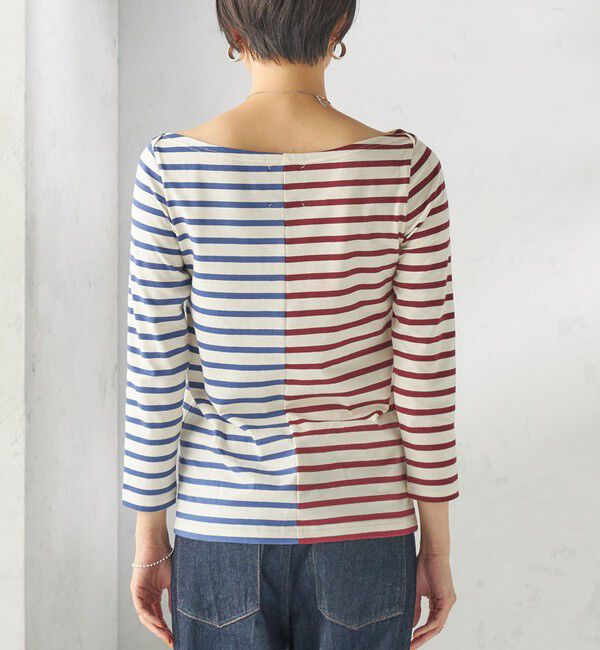 SHIPS for women「【SHIPS別注】Le minor: バイカラー ボートネック プルオーバー」|Tシャツ・カットソー|