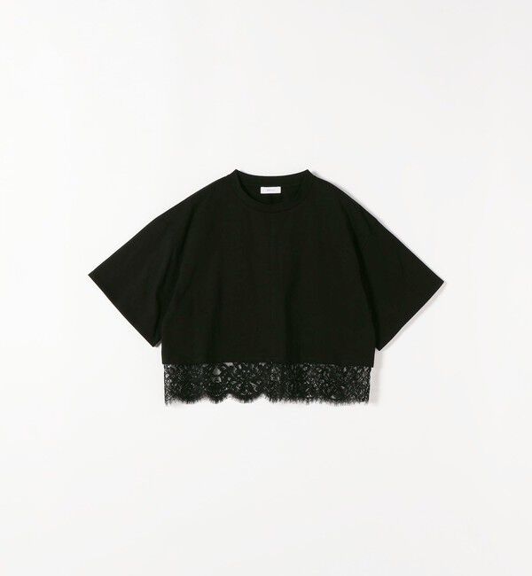 SHIPS any「SHIPS any:〈洗濯機可能〉ジップ レース ヘム ハーフスリーブ TEE」|Tシャツ・カットソー|