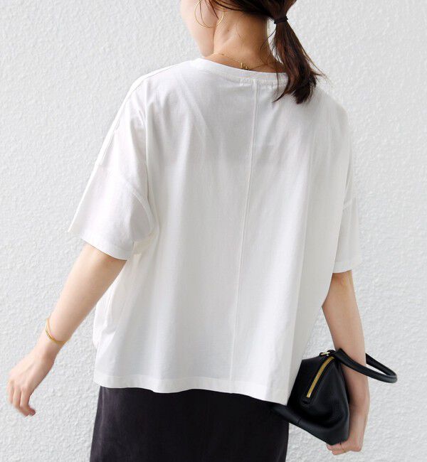 SHIPS for women「【SHIPS別注】81BRANCA: 5分袖 ロゴ・フォト TEE」|Tシャツ・カットソー|
