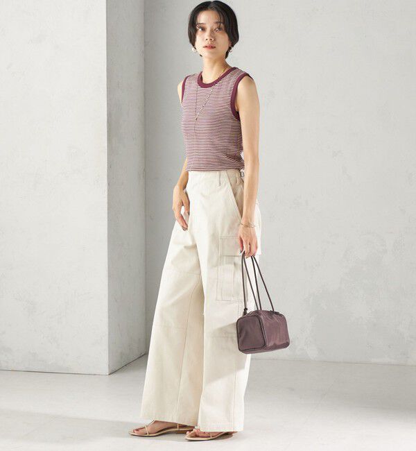 SHIPS for women「【SHIPS別注】miller: ノースリーブ ボーダー カットソー」|タンクトップ|