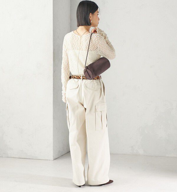 SHIPS for women「〈手洗い可能〉シュリンク レース ヘンリーネック 2WAY プルオーバー」|Tシャツ・カットソー|