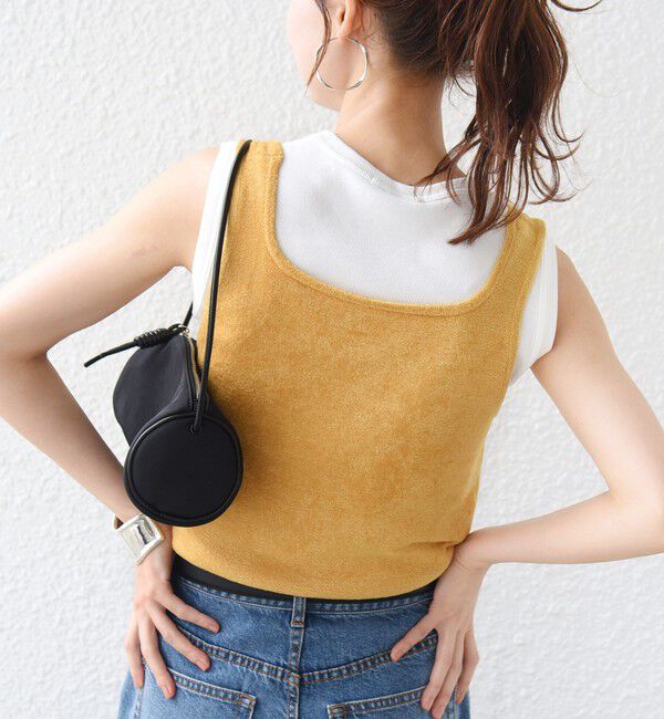 SHIPS for women「〈手洗い可能〉ミニシャギー 前後 2WAY スクエア ニット タンク」|タンクトップ|