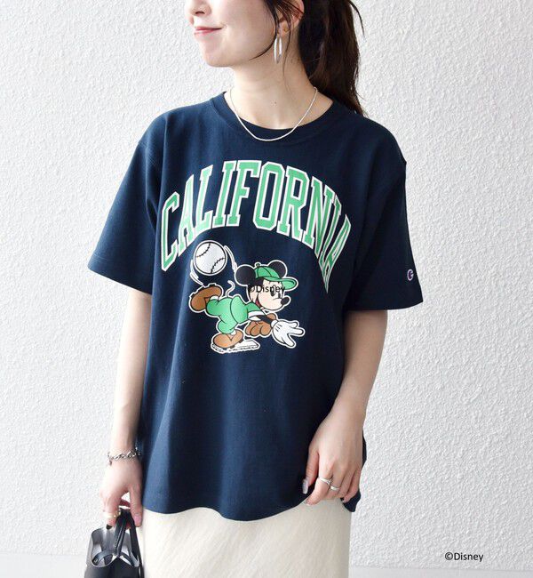 SHIPS any「Champion:〈洗濯機可能〉ディズニー / グラフィック ロゴ ショート スリーブ TEE」|Tシャツ・カットソー|