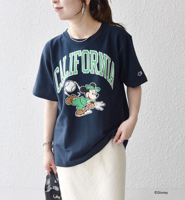 SHIPS any「Champion:〈洗濯機可能〉ディズニー / グラフィック ロゴ ショート スリーブ TEE」|Tシャツ・カットソー|