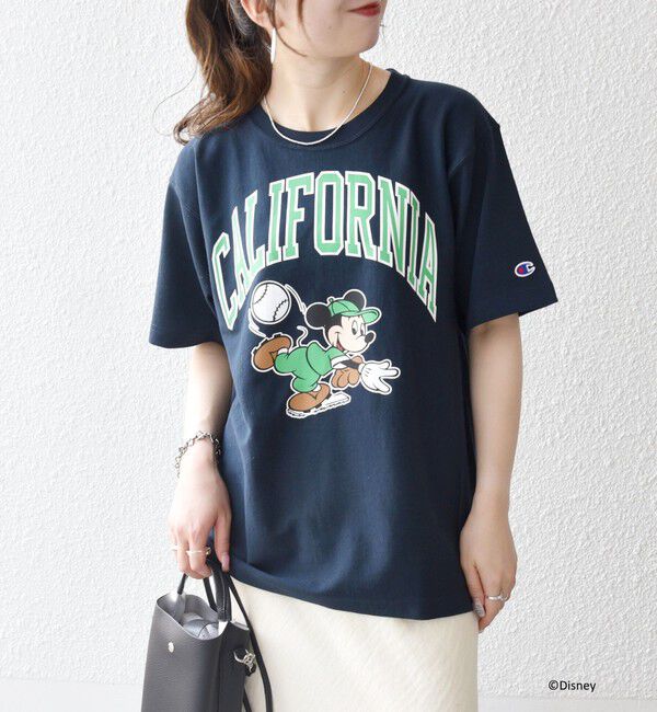 SHIPS any「Champion:〈洗濯機可能〉ディズニー / グラフィック ロゴ ショート スリーブ TEE」|Tシャツ・カットソー|