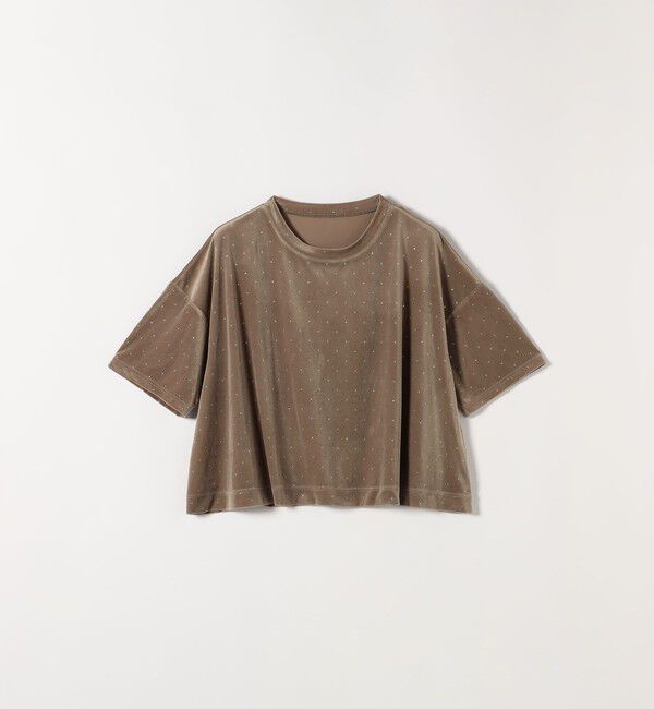 SHIPS any「SHIPS any:〈洗濯機可能〉ポリエステルベロア ラメ ドット ワイド カットソー」|Tシャツ・カットソー|