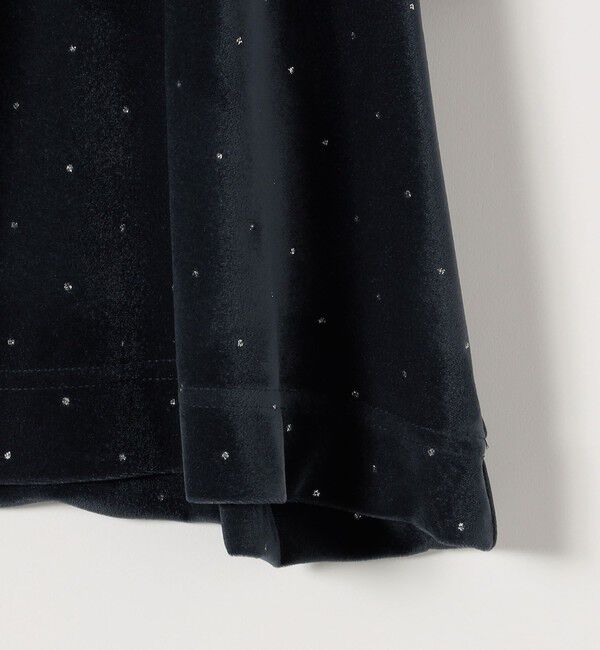 SHIPS any「SHIPS any:〈洗濯機可能〉ポリエステルベロア ラメ ドット ワイド カットソー」|Tシャツ・カットソー|