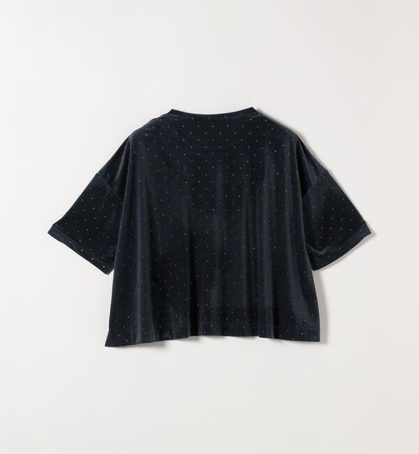 SHIPS any「SHIPS any:〈洗濯機可能〉ポリエステルベロア ラメ ドット ワイド カットソー」|Tシャツ・カットソー|