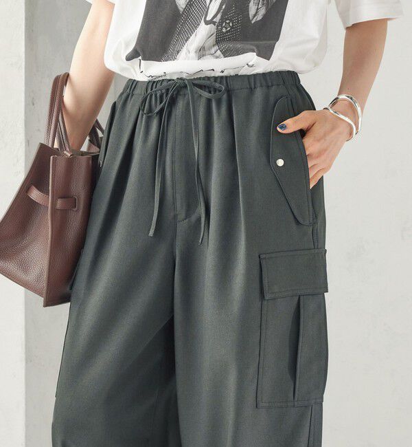 SHIPS for women「〈撥水加工/洗濯機可能〉メランジ ツイル フィールド パンツ」|その他|ダークグレー