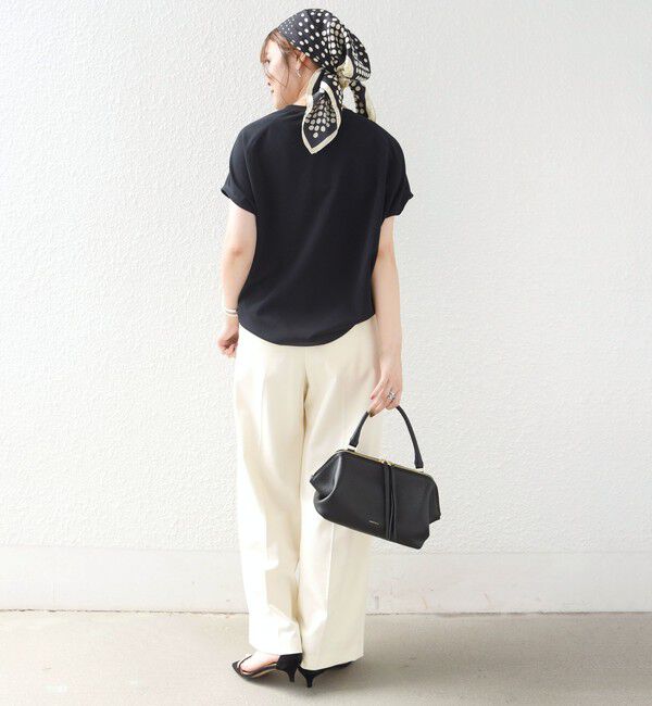 SHIPS for women「〈接触冷感/UVカット/吸水速乾〉ジョーゼット サイド タック フォルム スリーブ プルオーバー」|Tシャツ・カットソー|