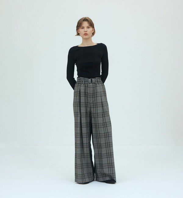 GALERIE VIE「ソフトツイル ベルテッドワイドパンツ」|その他|