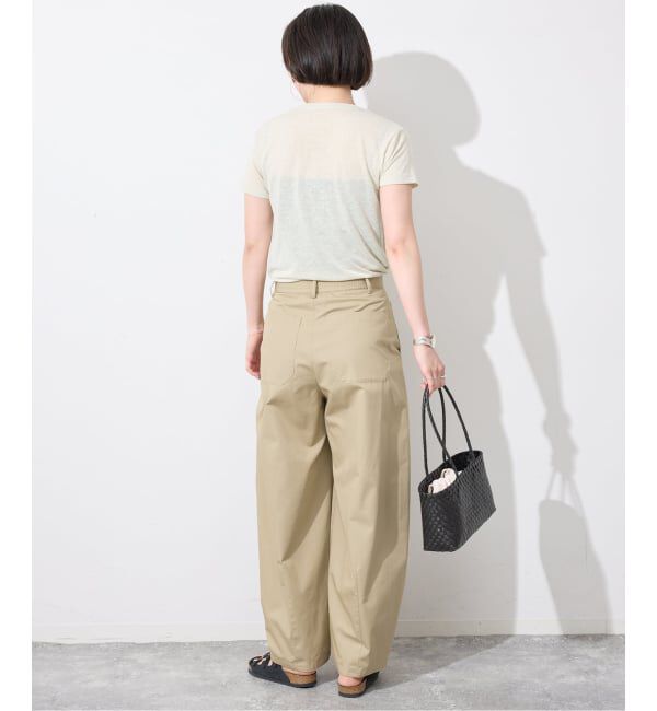 SLOBE IENA「《WEB限定/接触冷感/追加5》ライトチノタックカーブトラウザー」|チノ|