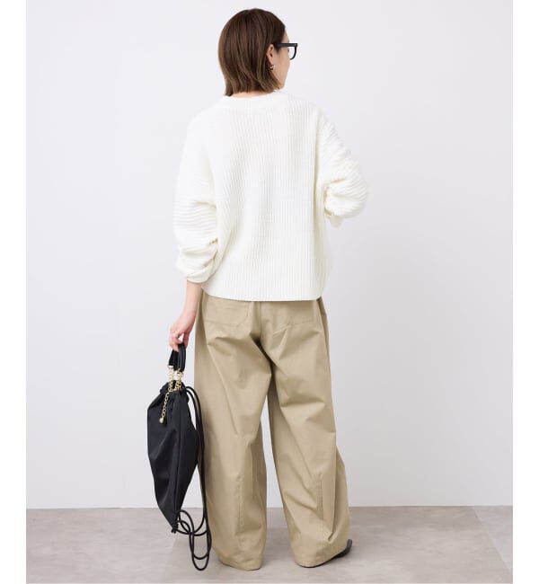 SLOBE IENA「《WEB限定/接触冷感/追加5》ライトチノタックカーブトラウザー」|チノ|