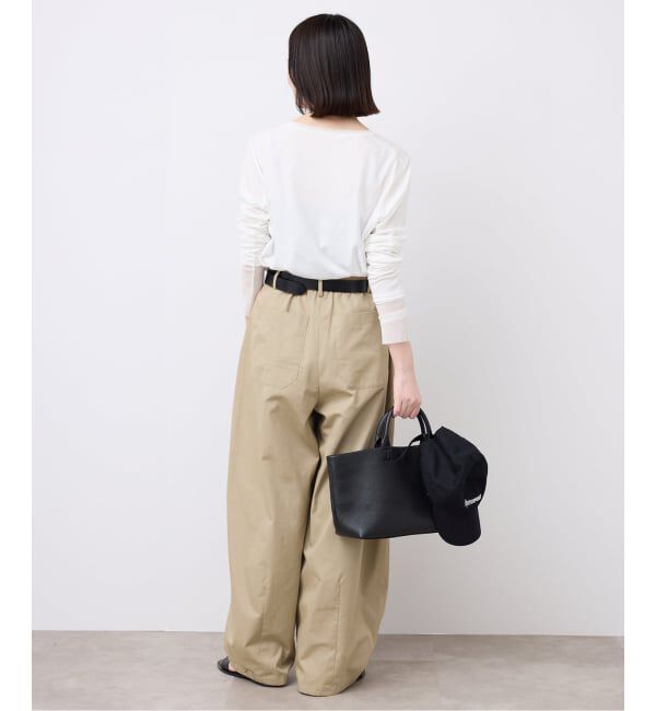 SLOBE IENA「《WEB限定/接触冷感/追加5》ライトチノタックカーブトラウザー」|チノ|