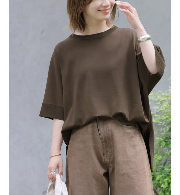 JOURNAL STANDARD relume「《追加4》接触冷感 / ウォッシャブルクールポンチョプルオーバー」|ニット・セーター|ブラウン
