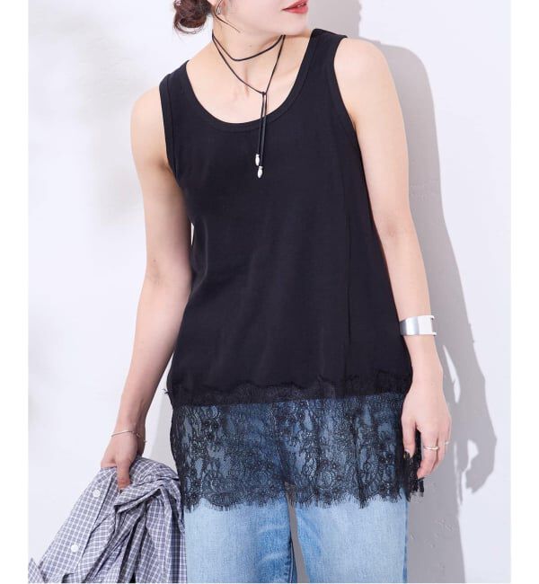JOURNAL STANDARD「《追加3》レースヘムシアータンク」|Tシャツ・カットソー|