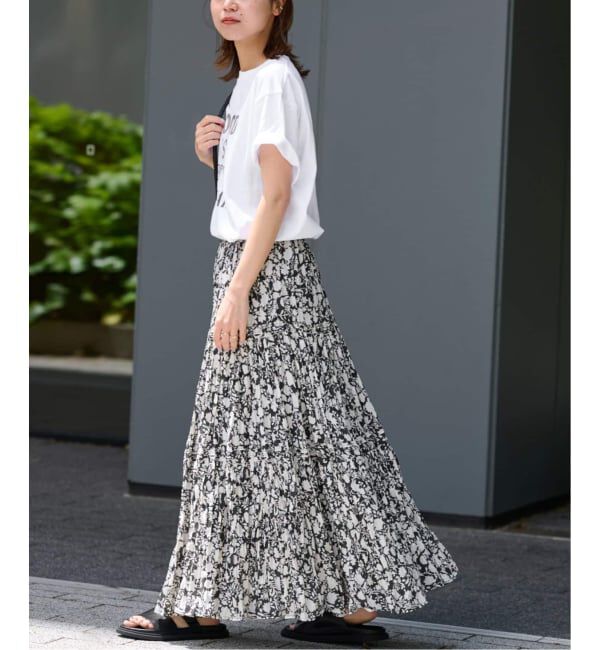 JOURNAL STANDARD relume「《WEB限定追加2》コットンボイルクリンクルティアードスカート（柄）」|スカート|