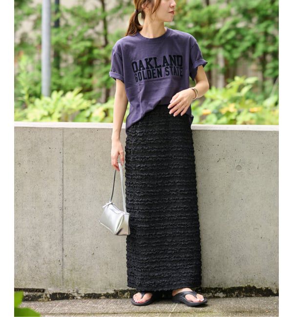 JOURNAL STANDARD relume「《WEB+一部店舗限定追加2》シャーリングジャガードスカート」|スカート|
