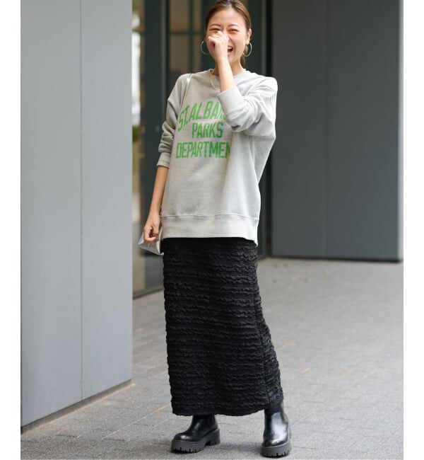 JOURNAL STANDARD relume「《WEB+一部店舗限定追加2》シャーリングジャガードスカート」|スカート|