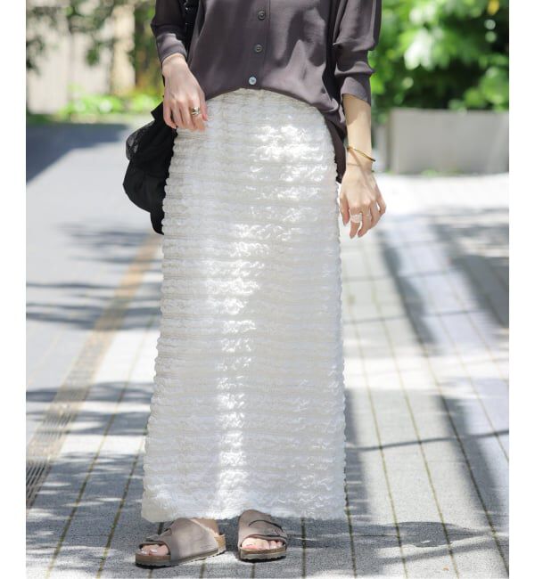 JOURNAL STANDARD relume「《WEB+一部店舗限定追加2》シャーリングジャガードスカート」|スカート|