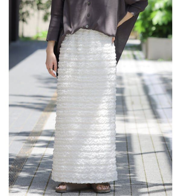 JOURNAL STANDARD relume「《WEB+一部店舗限定追加2》シャーリングジャガードスカート」|スカート|