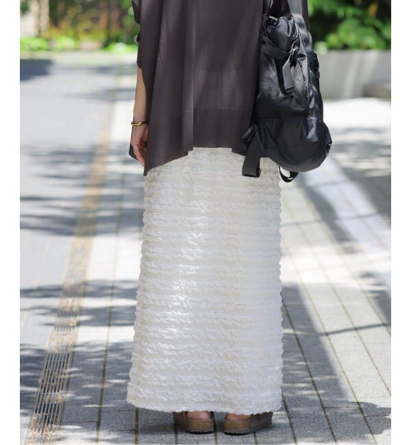 JOURNAL STANDARD relume「《WEB+一部店舗限定追加2》シャーリングジャガードスカート」|スカート|