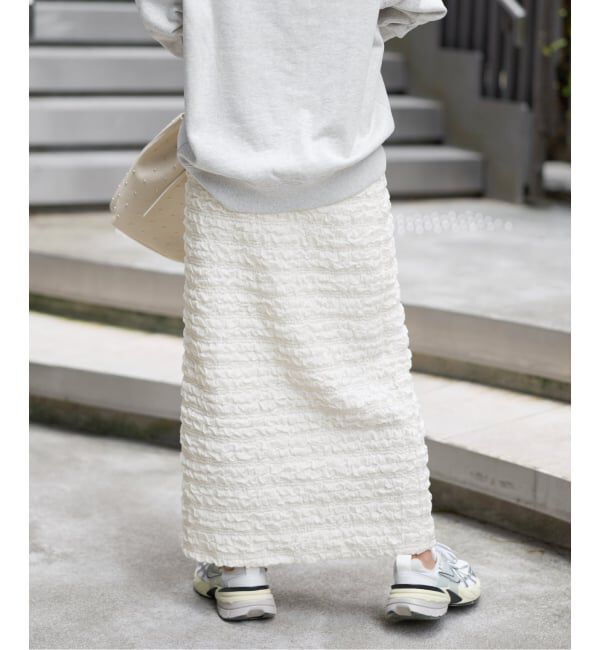 JOURNAL STANDARD relume「《WEB+一部店舗限定追加2》シャーリングジャガードスカート」|スカート|