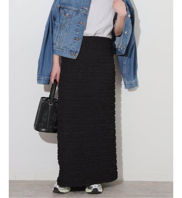 JOURNAL STANDARD relume「《WEB+一部店舗限定追加2》シャーリングジャガードスカート」|スカート|