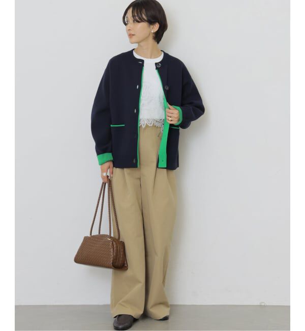 JOURNAL STANDARD relume「《一部WEB限定追加予約4 / 新色》ダブルニットコントラストカーディガン」|カーディガン|