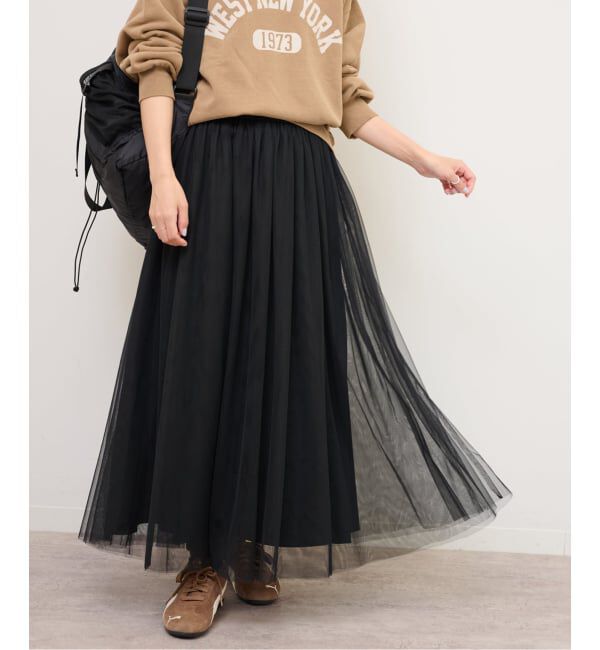 JOURNAL STANDARD relume「《WEB限定追加》ウォッシャブルチュールイージースカート」|スカート|