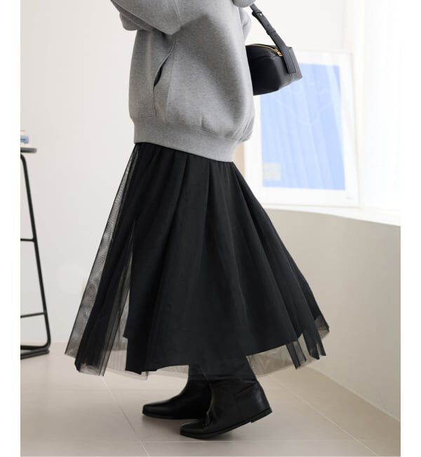 JOURNAL STANDARD relume「《WEB限定追加》ウォッシャブルチュールイージースカート」|スカート|