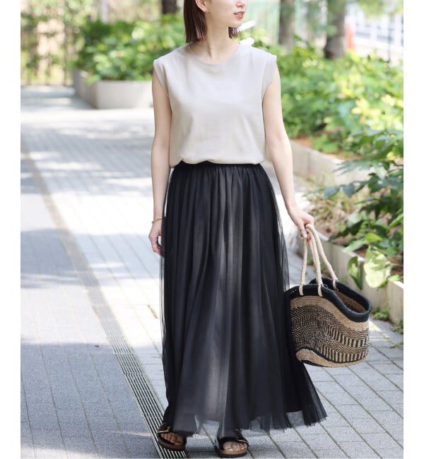 JOURNAL STANDARD relume「《WEB限定追加》ウォッシャブルチュールイージースカート」|スカート|