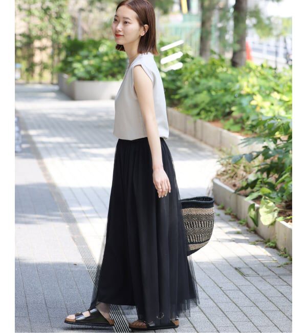 JOURNAL STANDARD relume「《WEB限定追加》ウォッシャブルチュールイージースカート」|スカート|