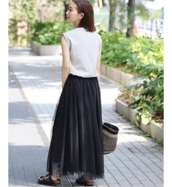 JOURNAL STANDARD relume「《WEB限定追加》ウォッシャブルチュールイージースカート」|スカート|