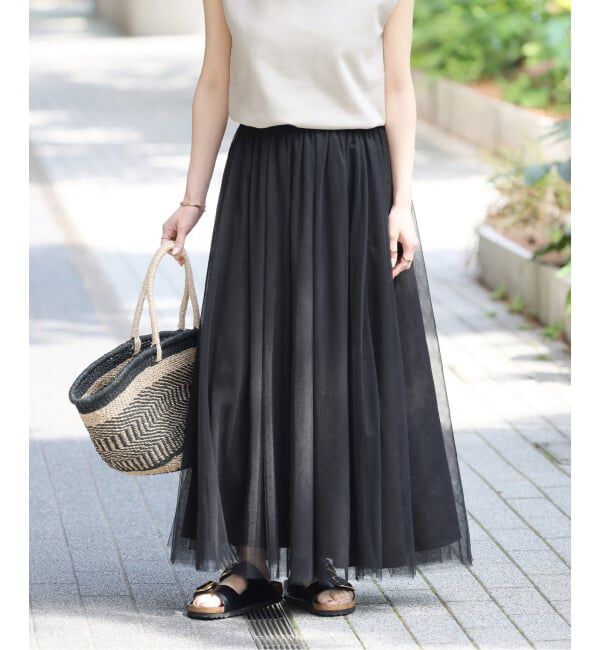 JOURNAL STANDARD relume「《WEB限定追加》ウォッシャブルチュールイージースカート」|スカート|