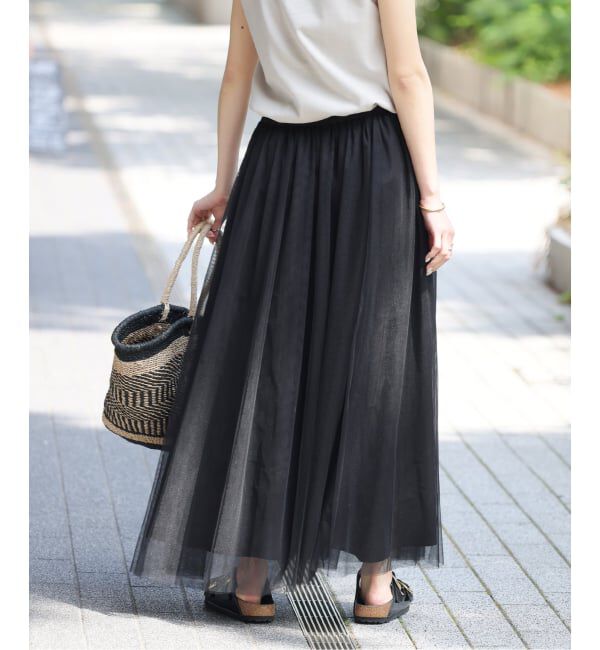JOURNAL STANDARD relume「《WEB限定追加》ウォッシャブルチュールイージースカート」|スカート|